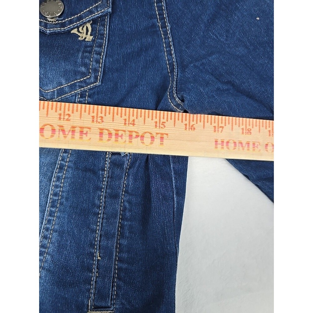 V.I.P. by YDX Smart Jeans Women’s Cropped Denim Jacket Medium Blue Jean - Picture 10 of 11